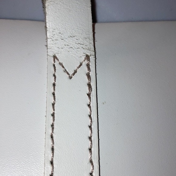 J. Crew Purse Uptown Tote White Leather Large Shoulder Bag - Picture 10 of 12